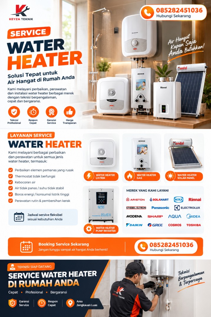 Teknisi Keyza Teknik Service Water Heater